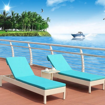 صندلی تختخواب چوبی ترکیبی تختخوابی Sun Lounger تخت چوبی برای استخر ساحلی