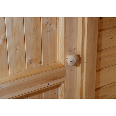 فضای باز Nordic Spruce Wooden 6 نفره دور مادون قرمز کابین سونا سنتی